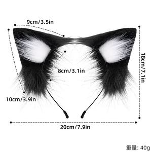 Vente en gros de bandeau personnalisé Lolita en fourrure de chat et de renard pour femmes <span class=keywords><strong>accessoires</strong></span> d'oreilles mignonnes - Product Image 5
