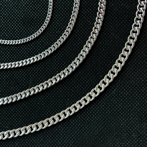 HIP HOP 3/4/5/6/7mm S925 gümüş zincirler mücevherat toptan küba bağlantı zinciri küba kolye adam kadınlar için - Product Image 4
