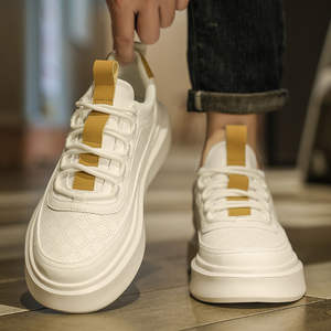 ZGBROTHERS F100 2026 Nouvelles baskets décontractées d'été pour hommes, style coréen, respirantes avec doublure en maille, blanches, antidérapantes, à semelle épaisse en caoutchouc - Product Image 2