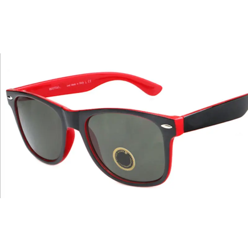Kacamata hitam olahraga, Fashion grosir Logo kustom mengemudi plastik hitam kepribadian kacamata persegi