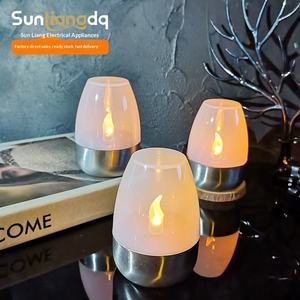 Lámpara Solar Exterior Impermeable con Diseño de Vela Decorativa, de Acero Inoxidable y Plástico, con Iluminación de 6-12, para Jardín - Product Image 5