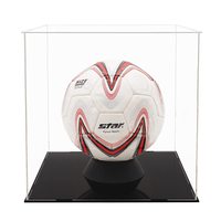 Deluxe Staubdichte Vitrine Selbstmontage Acryl-Fußball-Displaybox Würfelförmige Thekenvitrine für Pop-Figuren Sammlerstücke