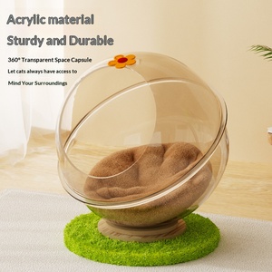 Casa para Gatos en Oferta, Moderna Cápsula Espacial para Mascotas, Nido Transparente de Acrílico para Gatos, Cama para Gatos de Interior - Product Image 3