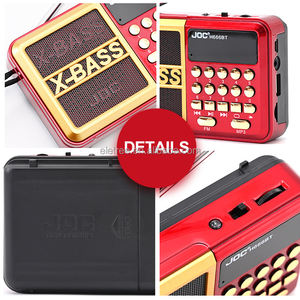 H666Bt Joc Small Portable Full Bass Radio Mp3 Rechargeable Fm Radio Avec Fente Pour <span class=keywords><strong>Carte</strong></span> Sd - Product Image 3