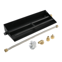 Kit de brûleur de cheminée au gaz professionnel de type H avec plaque noire, ensemble d'installation complet pour les cheminées intérieures et extérieures