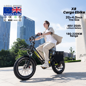 Bicicleta Eléctrica KOOLUX X8 de Largo Alcance con Batería de 65Ah, Disponible en Stock en la UE y Reino Unido, para Entrega de Comida, Control por Aplicación, Certificación CE EN15194 X8 X8 - Product Image 3