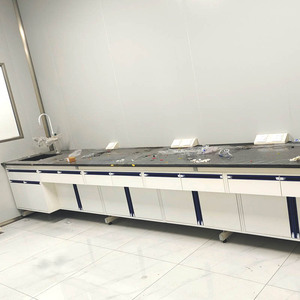 Laboratory Workbench Steel Epoxy Surface <b>6</b> <b>Drawers</b> Industrial Design For School Use - Product Image 3