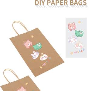 Sac en papier kraft brun personnalisé par le fabricant avec poignées - Product Image 6