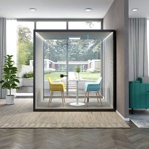 Cabina Acústica de Vidrio Moderna, Portátil y Silenciosa, Cabina Telefónica Insonorizada para Oficina y Reuniones - Product Image 5