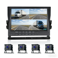 Caméra embarquée pour camion, système de caméra de recul DVR 8 pouces 4 canaux pour la sécurité des flottes de semi-remorques, vision nocturne IR