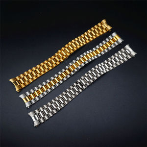 <span class=keywords><strong>Rollex</strong></span>-accesorios para reloj, accesorio para reloj, con calendario, correa de acero, tres cuentas, cadena de reloj de 20mm, dorado y plateado para hombre - Product Image 6