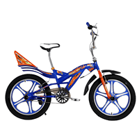 Sepeda Stunt Roda 20 Inci Desain Api Merah Hitam dengan Velg Terintegrasi untuk Anak Laki-laki Usia 10-12 Tahun, Sepeda Sport Anak, Buatan Cina