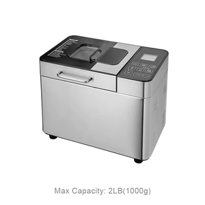 Máquina para hacer pan eléctrica de acero inoxidable con dispensador automático de frutas y nueces con una capacidad máxima de 2 libras. - Product Image 3