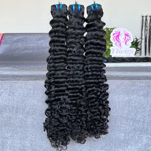 12A Grade Deep Curly Natural Raw Virgin Hair Bundle Vendor 100% Unprocessed Raw Indian Hair Extensions