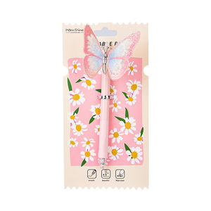 Pena Gel yang dapat dihapus kupu-kupu untuk melukis lebar menulis 0.5mm terbuat dari karet yang diiklankan di pasar alat tulis Guangzhou - Product Image 6