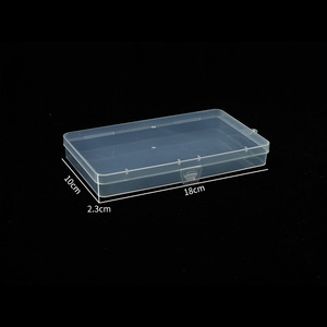 <b>Plastic</b> <b>Storage</b> Box Rectangle 18x10x2.5 Cm With Lid Eco Friendly General Packaging Jewelry Box - Product Image 3