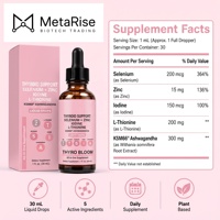 Élixir Vert Soutien Thyroïdien Gouttes Liquides Orales Formule Naturelle à Base de Plantes Multi-Minéraux Favorise la Santé Thyroïdienne et la Densité Osseuse 30ml