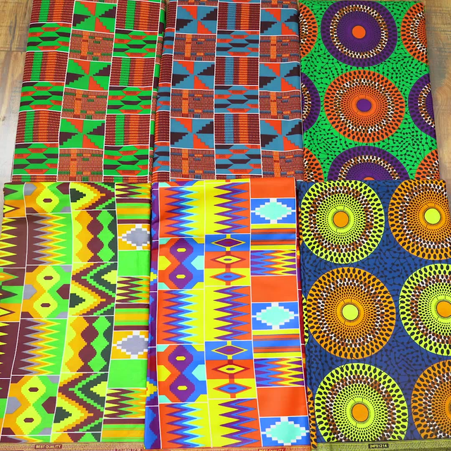 Hot Sale Kente Design Wax Printing 100% Cotton African Print Fabric African Ankara Fabrics African Wax Fabric for Dress