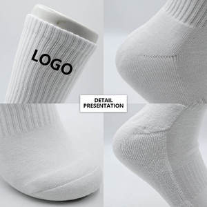 Men's Crew <b>Socks</b> <b>Black</b> Knitted Logo Print Daily Wear Regular Style - Product Image 2