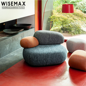 WISEMAX Đồ Nội Thất Sofa Sảnh Khách Sạn Thiết Kế Mới Ghế Sofa Ghế Sofa Vải Tùy Chỉnh Cho Phòng Khách Hình Đá Độc Đáo - Product Image 6