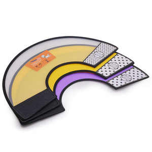 Venta al por mayor de lujo ajustable de plástico perro collares de liberación rápida mascota seguridad rayas bufanda decoración disponible en blanco amarillo - Product Image 6