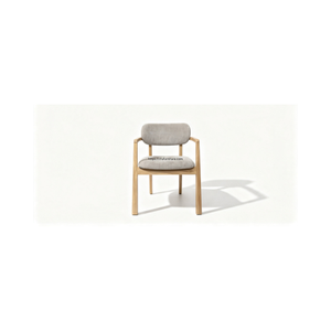Silla de Comedor Moderna de Estilo Escandinavo, de Madera, con Tapicería de Tela y Reposabrazos, para el Hogar - Product Image 1