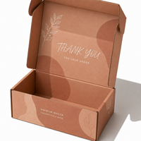 Boîtes d'expédition en carton ondulé personnalisées avec logo imprimé, boîtes cadeaux pliables en papier noir, emballages d'expédition personnalisés en gros