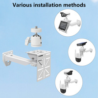 Support de caméra dôme en forme de L, support de poteau vertical réglable 3-en-1 pour l'extérieur, adapté aux caméras de vidéosurveillance, aux projecteurs et aux panneaux solaires
