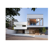 Maison modulaire préfabriquée de luxe en conteneur plat villa de construction rapide avec panneau sandwich en acier durable pour usage domestique