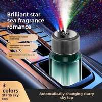 Diffuseur de parfum automobile haut de gamme avec éclairage d'ambiance ciel étoilé pour intérieur de voiture, pulvérisateur créatif