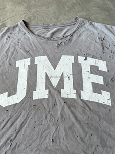 เสื้อยืดโอเวอร์ไซส์ทรงบ็อกซี่ พิมพ์ลายกราฟิก คุณภาพสูง ผ้าฝ้าย ทรงดรอปโชว์เดอร์ แบบครอป ซักวินเทจ ทำสีซีด  สำหรับผู้ชาย - Product Image 2