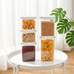 Factory Wholesale Food Grade Thickened Clear Plastic Airtight Eco-Friendly Stackable Rectangle Storage <b>Containers</b> for Food - Product Image 1