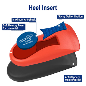 Plantillas para Fascitis Plantar con Espuma Viscoelástica Poron, Soporte <span class=keywords><strong>de</strong></span> Arco y Taloneras para Alivio del <span class=keywords><strong>Dolor</strong></span> <span class=keywords><strong>de</strong></span> Talón y Pies Planos, Antideslizantes, para Mujer y Hombre, Naranja - Product Image 2
