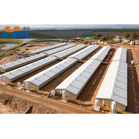 Abri pour moutons en acier à faible coût, bâtiment préfabriqué pour élevage, étable à vaches, abri pour animaux