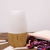 Diffuseur d'huiles essentielles ultrasonique en verre pour aromathérapie, à poser sur table, écologique, avec LED, très vendu