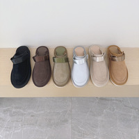 Nouvelles sandales d'été transfrontalières en cuir véritable pour femmes, à bout fermé et semelle plate, avec bride, grandes tailles