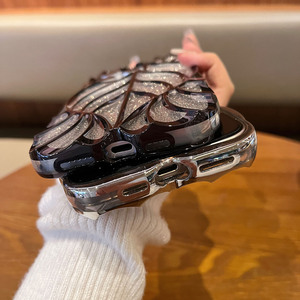 Funda de teléfono con forma de hoja de brillo degradado para iPhone 11 12 13 14 15 16 Promax Anti-Fall Mobile Covers - Product Image 3