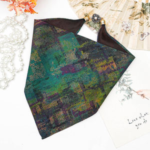 Meilleure Vente Écharpe Décorative Vintage <span class=keywords><strong>en</strong></span> <span class=keywords><strong>Soie</strong></span> de Mûrier, Fermeture Magnétique et Collier Court pour Mode Femme Toutes Saisons - Product Image 1