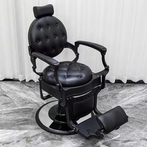 Sillón de Barbería Hidráulico Reclinable de Diseño Vintage 2025 para Peluquería, Salón de Belleza y Estilismo - Product Image 1