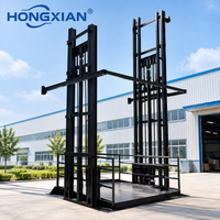 Monte-charge électrique à câble sur rail de guidage, Plateforme élévatrice hydraulique fixe, Petit élévateur de voiture 1-3 étages