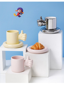 Madou-Tazas creativas modernas y divertidas para el hogar, juego de tazas de café con mango en forma de <span class=keywords><strong>pulgar</strong></span> y pie, regalo, venta directa de fábrica - Product Image 2