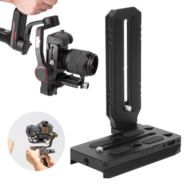 Aluminum L Bracket Vertical Horizontal Switching Quick Release Plate for DJI Ronin RS2 RSC2 Zhiyun Weebill-S Gimbal Stabilizer T