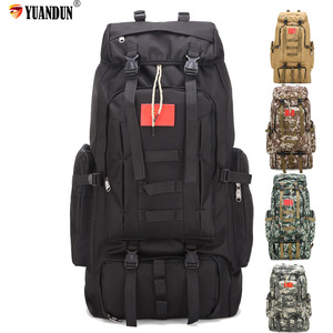 <b>Hiking</b> Backpack 100L Large Capacity Outdoor Travel <b>Camping</b> Mountaineering Unisex Solid Color Adjustable Shoulders - Product Image 3