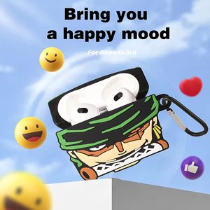 Coque 3D dessin animé <span class=keywords><strong>japonais</strong></span> Zoro pour Airpod Gen 3, étui pour AirPods 3 <span class=keywords><strong>2021</strong></span> - Product Image 2