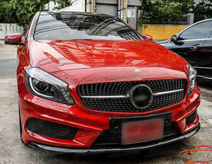 Inserto de parachoques delantero de fibra de carbono estilo <span class=keywords><strong>A45</strong></span>, labio de parachoques de coche para Mercedes Benz Clase A W176 A250 A260 <span class=keywords><strong>Amg</strong></span> <span class=keywords><strong>A45</strong></span> 2013-2015 - Product Image 3