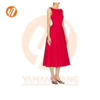 Robe de soirée élégante rouge pour femme, idéale pour la Saint-Valentin, vente en gros, collection été, fabrication de vêtements
