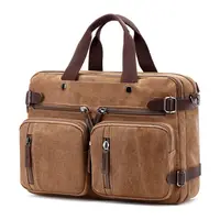 Western benutzer definierte lässige Mode männliche Reise Handtaschen Großhandel Retro Rucksack Vintage Messenger & Männer Leinwand Handtasche