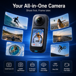 Caméra d'action 360° Insta360 X6 8K50fps, 120MP, objectif 1 pouce, étanche, avec écran <span class=keywords><strong>OLED</strong></span> - Product Image 6
