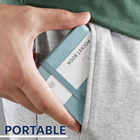 Carnet A6 doux au toucher avec stylo, pages lignées, élastique et pochette – Idéal pour réunions de bureau et acheteurs en gros