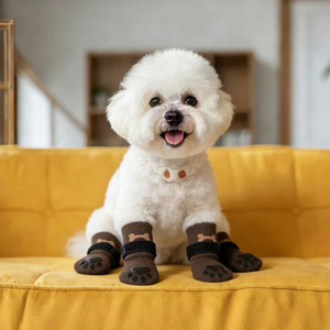 Factory Wholesale Custom-made Pet Design Socks with Logo Breathable and Anti-slip Dog Socks. - Product Image 2